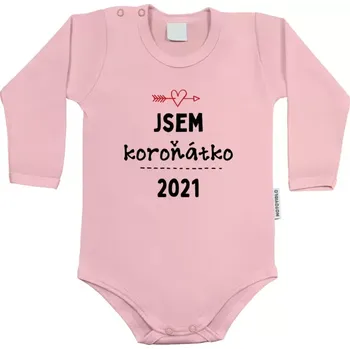 Kojenecký body Dětské body s dlouhým rukávem Jsem koroňátko