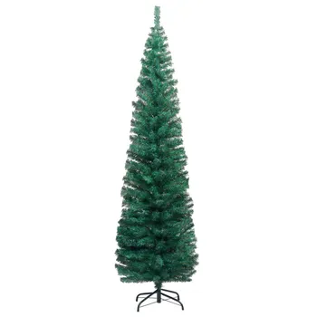 Vánoční stromek Úzký umělý vánoční stromek se stojanem zelený