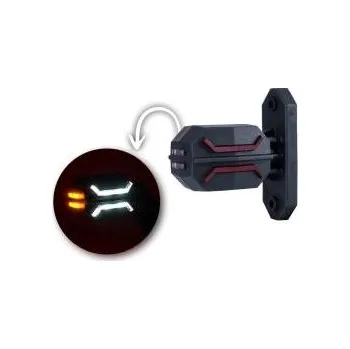 Přídavný světlomet Poziční světlo - tykadlo LED DRAGON 12/24V červená/bílá/oranžová, krátké (kabel 0,6m) pravé/levé 20711