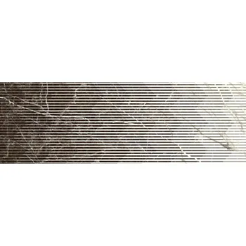 Obklad Arctic Storm nero dekor str. rekt. polysk - obkládačka rektifikovaná 29,8x89,8 černá 165009