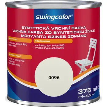 Lak na dřevo Swingcolor Bílý email, bílý, polomatný, 375 ml 6141 T0375 96