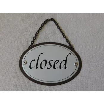 Plechová cedule RETRO - PLECHOVÁ CEDULKA NA ŘETÍZKU - CLOSED