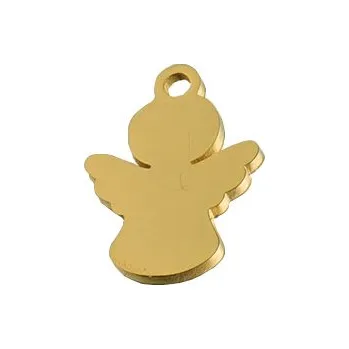 Materiál na výrobu šperku Šperky4U Zlacená ocelová komponenta - andělíček - OK1226-GD