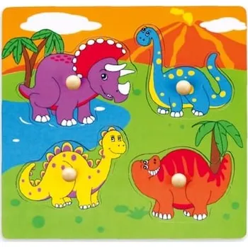 Dřevěná hračka Dřevěná vkládačka - dinosauři 2 Viga