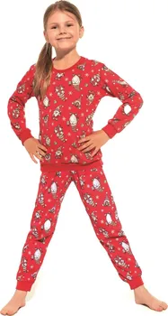 Dívčí pyžamo Cornette 033/163 Gnomes 3 červené