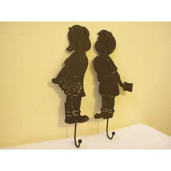 Věšák KOVOVÝ VĚŠÁK 2 KUSY KLUK A HOLKA