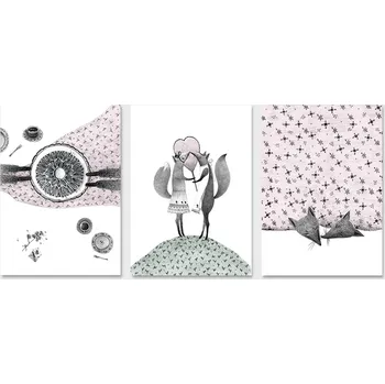 Zamilovaná liščí přání (Svatební přání, sada 3 kusy)