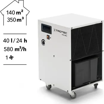 Odvlhčovač vzduchu Komerční odvlhčovač TTK 140 S Trotec - 24h/40l (Vysoušeč vzduchu ke komerčnímu použití TTK 140 S Trotec. Odolný zdatný pomocník s ambicemi profesionála)