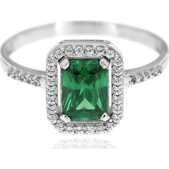 Prsten Zlatnictví U Kostela Dámský zlatý prsten se zeleným kamenem 85bz 60 3054-20389851