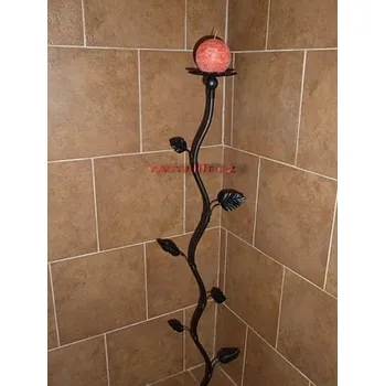 Svícen Kovový svícen Květina