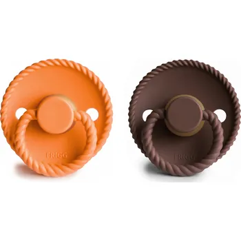 dudlíky Frigg Dudlík Frigg Rope 2-pack kaučuk vel.2 Maple/Cocoa