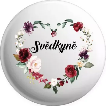 Placka Svědkyně - květinové srdce