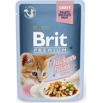 Chovatelství Brit Premium Cat Delicate Fillets in Gravy Chicken for Kitten 85 g