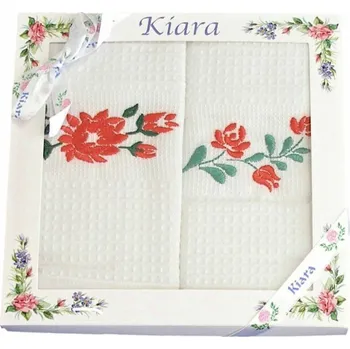 Utěrka DekorTextil Bavlněné vaflové utěrky v dárkovém balení - Folklor 2 ks