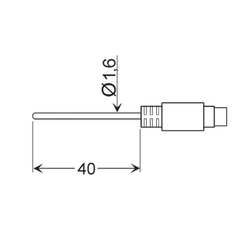 GREISINGER GLF 401 Mini Ruční snímač prostorové teploty Pt100 (4-vodič), bez kabelu, 4-pólový konektor Mini-DIN