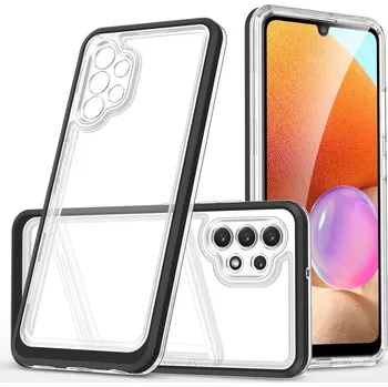 Pouzdro na mobilní telefon Clear Hybrid Armor Case pouzdro / kryt pro Samsung Galaxy A32 5G transparent / černé