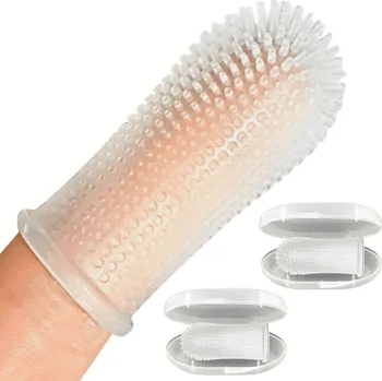 Péče o psí chrup 360° Kartáček na čištění zubů pro psy a kočky v pouzdru