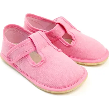 Dívčí obuv EF Bačkory přezůvky BAREFOOT 395 Pink růžové velikost: 30