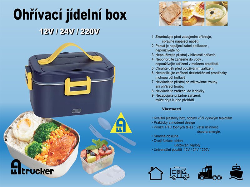 BOX ohřívací 12/24/220V 1,8L Alltrucker