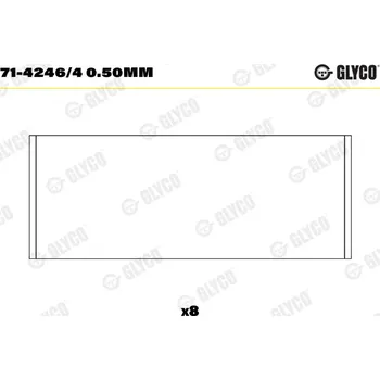 Ojnice Ojniční ložisko GLYCO 71-4246/4 0.50mm