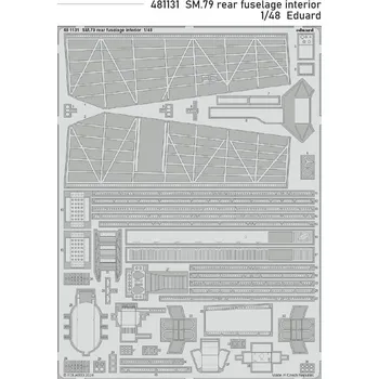 Plastikový model Eduard 1/48 SM.79 rear fuselage interior (EDUARD)