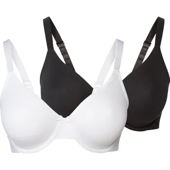 Podprsenka esmara® Dámská podprsenka XXL, 2 kusy (90D, černá/bílá)