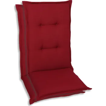 Podsedák GO-DE Textil Sada zahradních podsedáků Uni (vysoká opěrka, 2 kusy, třešňová červená)