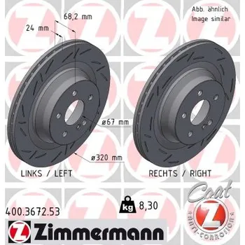 Brzdový kotouč Brzdový kotouč ZIMMERMANN 400.3672.53