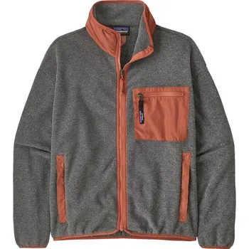 Dámská mikina fleece mikina dámská PATAGONIA W´S SYNCH JKT, NICKEL W / BURL RED - XS