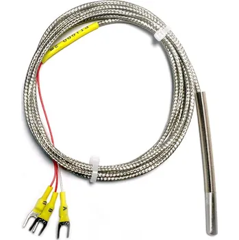 RTD Teplotní čidlo s kovovým opředením a trubkou 1m PT100