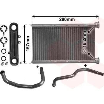 Výměník tepla Výměník tepla, vnitřní vytápění VAN WEZEL 21006069