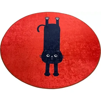 Koupelnová předložka Koupelnový kobereček KITTY 100 cm červený