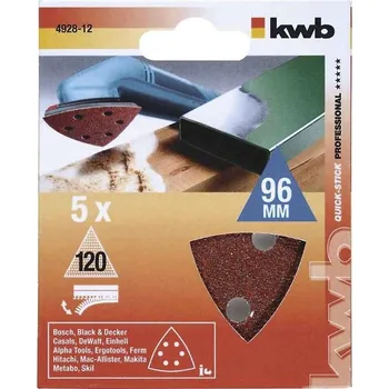 Brusný papír Brusný papír k delta bruskám, hrubost 120CD , 5 ks