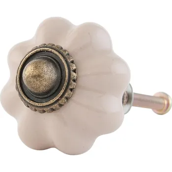 Keramická úchytka Candela béžová tmavší - Ø 3 cm