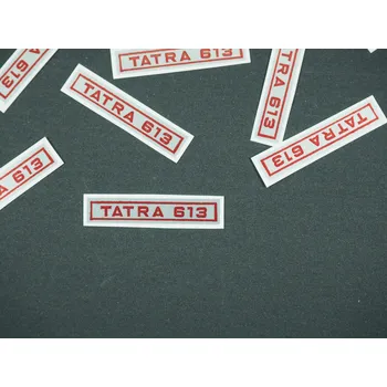 autíčko KOPIE SAMOLEPKY PRO TATRA 613 OD ITES ”TATRA 613” - STŘÍBRNÁ+ČERVENÝ NÁPIS