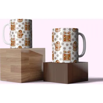 Hrnek perníkové dárečky - Žlutá