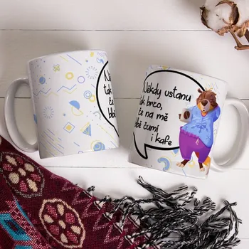 Hrnek Někdy vstanu tak brzo... - Růžová