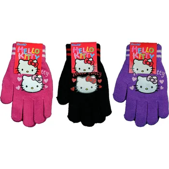 Rukavice SUN CITY Dětské rukavice Hello Kitty třpytivé Barva: ČERNÁ