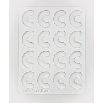 Forma na pečení Pastry Forma/šablona na laskonky - vanilkové rohlíčky na 16ks 1,2x4cm