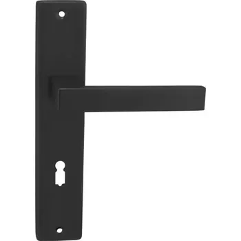 Dveřní kování MP kování MP-Quadra-SH Provedení: levá klika/koule - otvor pro FAB klíč PZ-LI, Povrch: černá, Rozteč: 90