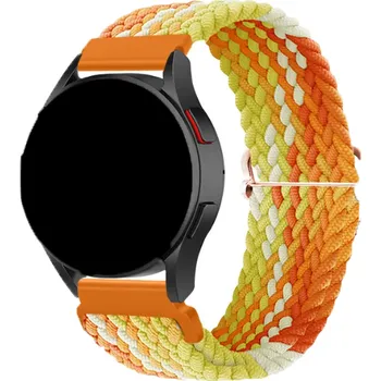 Příslušenství k chytrým hodinkám Nylonový pružný řemínek s posuvem 20 mm - univerzální (Samsung, Huawei, Xiaomi,..) Oranžová
