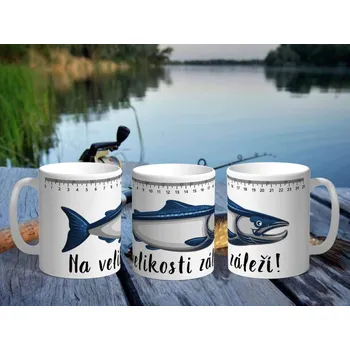 Hrnek pro rybáře Na velikosti záleží! - Žlutá