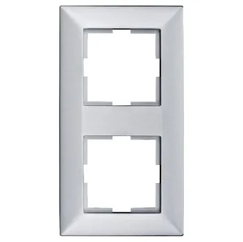 Dvojrámeček Visio S 50 Classic stříbrná Schrack Technik EV125002