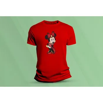 Dětské bavlněné tričko Minnie 2. Červená velikost 152 (12-13 let)