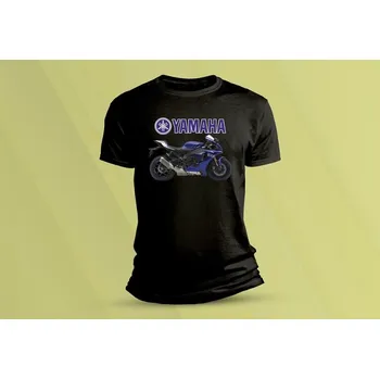 Dětské bavlněné tričko Yamaha R1 modrá. Černá velikost 128 (7-8 let)