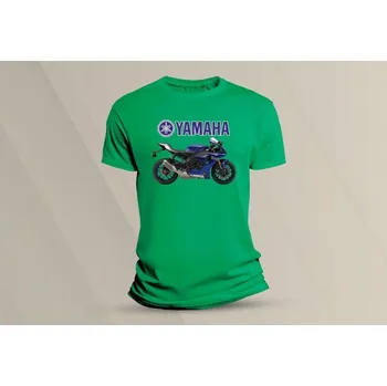Dětské bavlněné tričko Yamaha R1 modrá. velikost 128 (7-8 let) Zelená