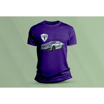 Chlapecké tričko Dětské bavlněné tričko Tesla S II. velikost 104 (3-4 roky) Purpurová