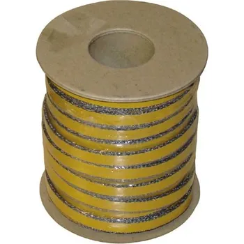 šňůra izolační 10x4mm (500°C) lepicí (25m)