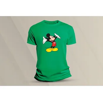 Chlapecké oblečení Dětské bavlněné tričko Mickey. velikost 128 (7-8 let) Zelená