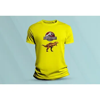 Dětská móda Dětské bavlněné tričko Jurassic Park 2 Žlutá velikost 104 (3-4 roky)